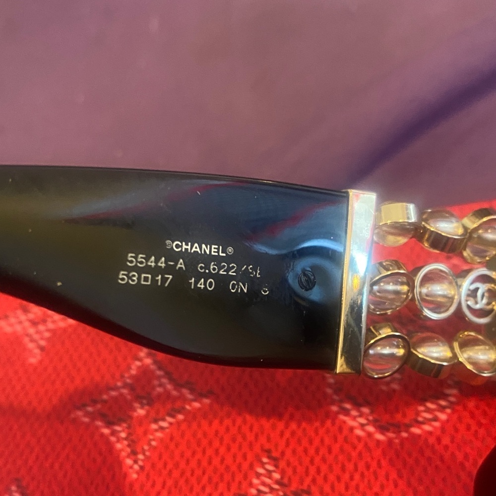 CHANEL Black Rectangular Glasses - image 4